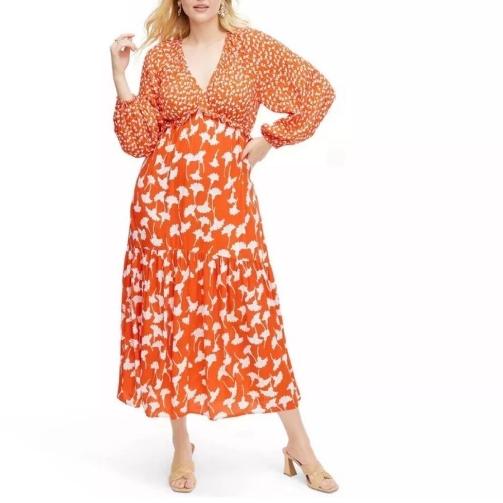 DVF x Target women’s vibe ginko cherry tomato dress Diane von Furstenburg, XS - Picture 5 of 7